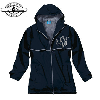 Charles river outlet rain jacket monogrammed