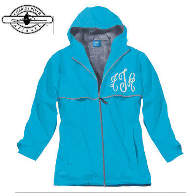 Zeta Tau Alpha Rain Jacket with Script Monogram