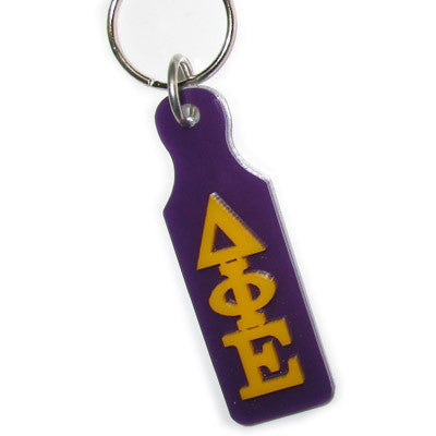 Delta Phi Epsilon Mirror Paddle Keychain - Craftique cqMPK