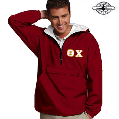 Theta Chi Pullover Jacket - Charles River 9905 - TWILL