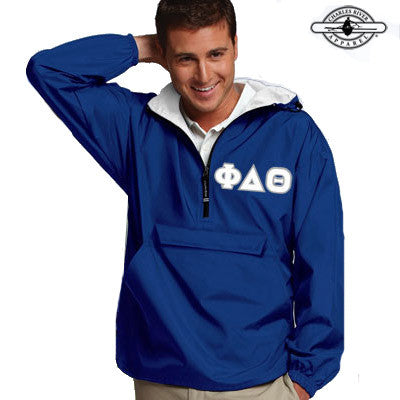 Phi Delta Theta Pullover Jacket - Charles River 9905 - TWILL