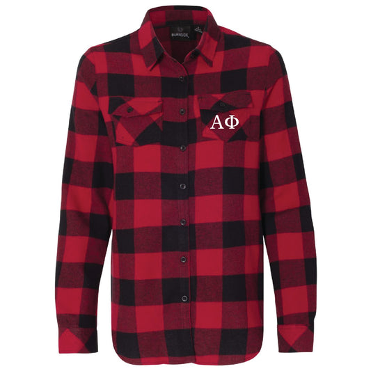 Sorority Printed Pocket Long Sleeve Flannel Shirt - Burnside 5210 - CAD