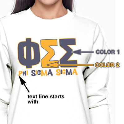 Zeta Phi Beta Color Block Greek Lettered Crewneck Sweatshirt