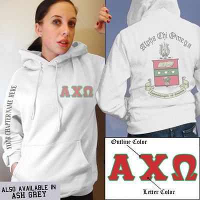 Alpha Chi Omega Sorority Crest Sweatshirt Greek Clothing and Apparel