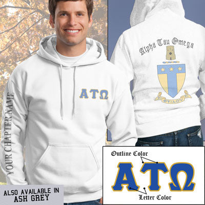 Alpha Tau Omega Fraternity Crest Sweatshirt Greek Clothing and Apparel