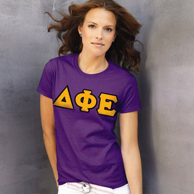 Delta Phi Epsilon Sorority Ladies T Shirt Greek Clothing and Apparel