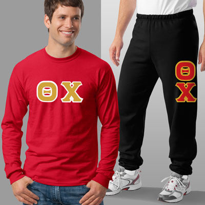 Theta Chi Long-Sleeve and Sweatpants, Package Deal - TWILL