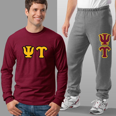 Psi Upsilon Long-Sleeve and Sweatpants, Package Deal - TWILL