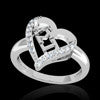 Alpha Sigma Tau Sorority Heart Ring - GSTC-R002