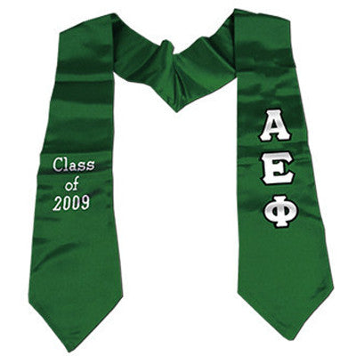 Sorority Graduation Stole with Double Layer Fabric Greek Letters