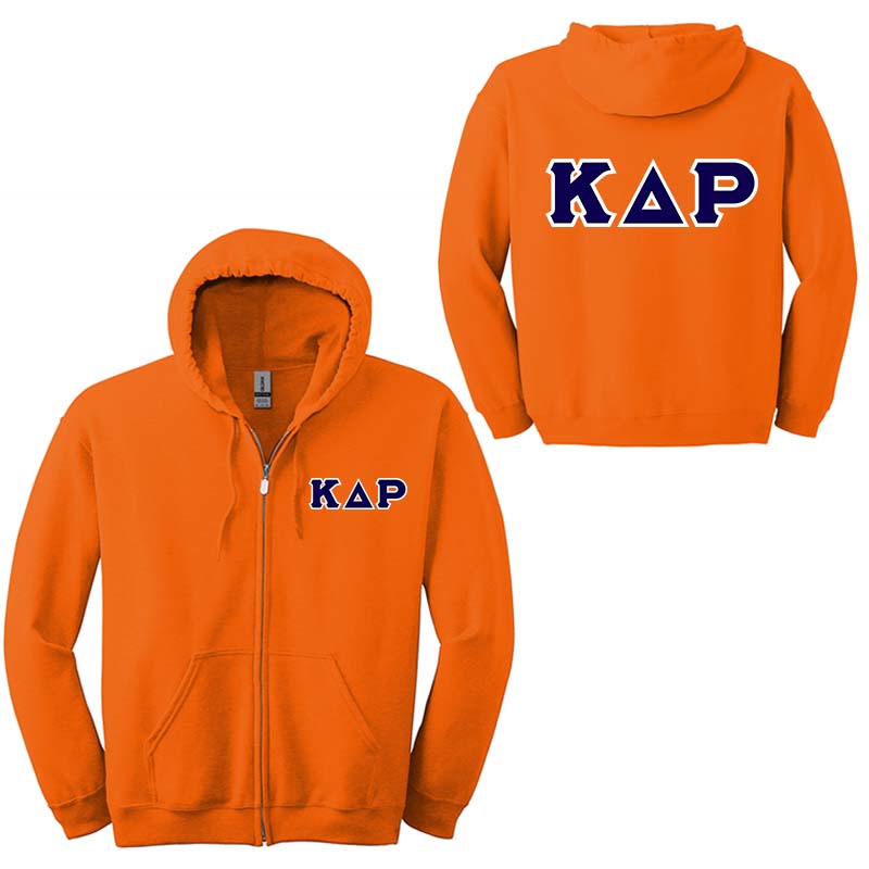 Kappa Delta Rho Fraternity Full-Zip Hoodie - G186 - TWILL