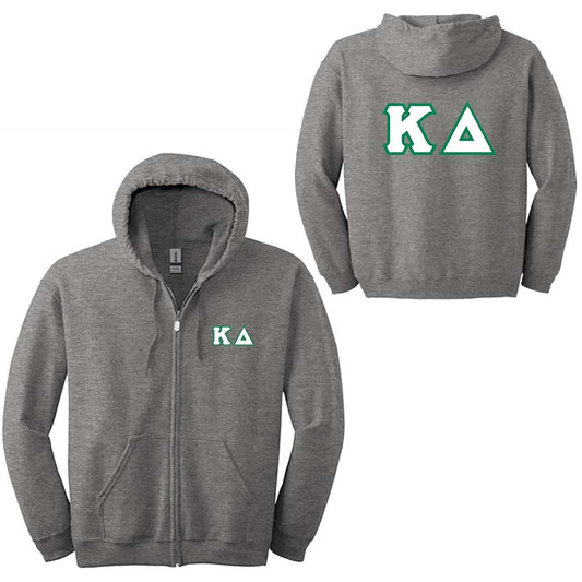 Kappa Delta Sorority Full-Zip Hoodie - G186 - TWILL