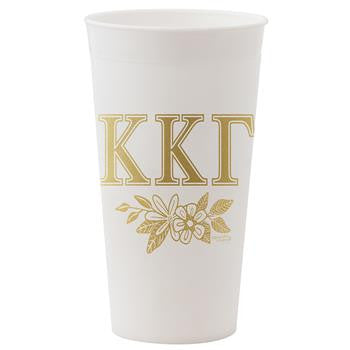 Kappa Kappa Gamma Gold Printed Tumbler - Alexandra Co. a3015