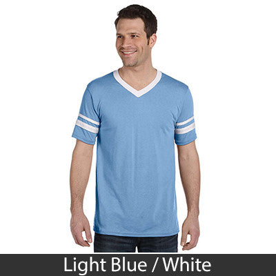 Theta Xi V-Neck Jersey with Striped Sleeves - 360 - TWILL