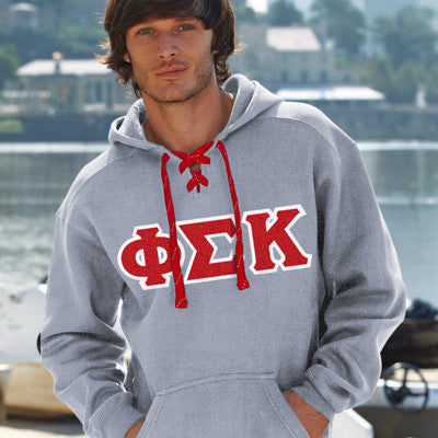 Phi Sigma Kappa Hockey Lace Hoodie - J8830 - TWILL