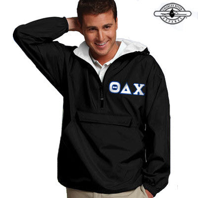 Theta Delta Chi Pullover Jacket - Charles River 9905 - TWILL