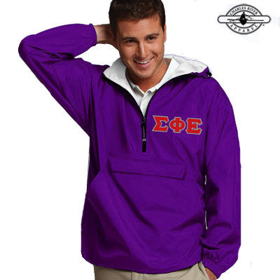 Sigma Phi Epsilon Pullover Jacket - Charles River 9905 - TWILL