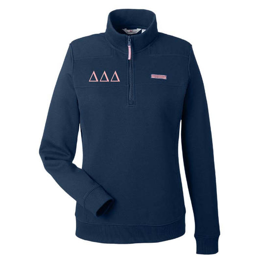 Sorority Vineyard Vines Ladies' Collegiate Quarter-Zip Pullover Shep Shirt