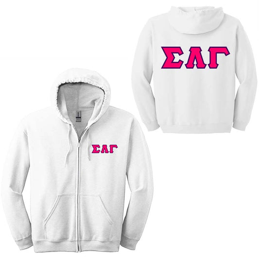 Sigma Lambda Gamma Sorority Full-Zip Hoodie - G186 - TWILL