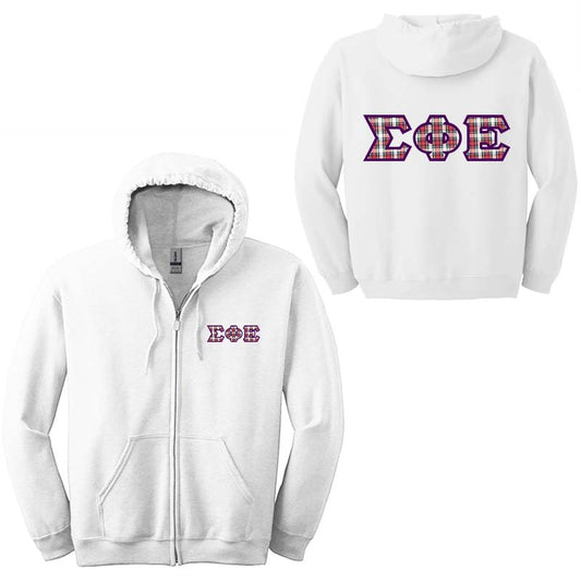 Sigma Phi Epsilon Fraternity Full-Zip Hoodie - G186 - TWILL