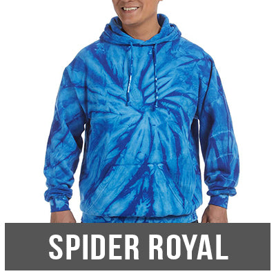 Royal blue outlet tie dye hoodie