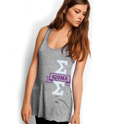 Sigma Sigma Sigma Printed Flowy Bella Tank - Bella B8800 - CAD