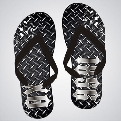 Theta Chi Diamond Plate Flip-Flops - SBL100 - SUB