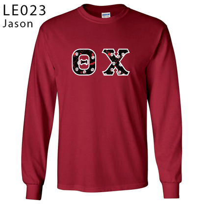 Greek Halloween Lettered Long-Sleeve Shirt - G2400 - DIG