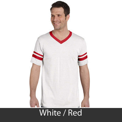 Theta Chi V-Neck Jersey with Striped Sleeves - 360 - TWILL