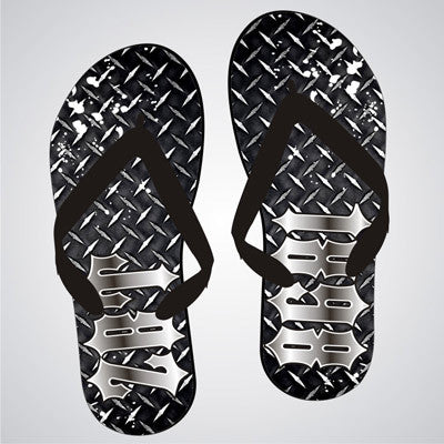 Zeta Beta Tau Diamond Plate Flip-Flops - SBL100 - SUB