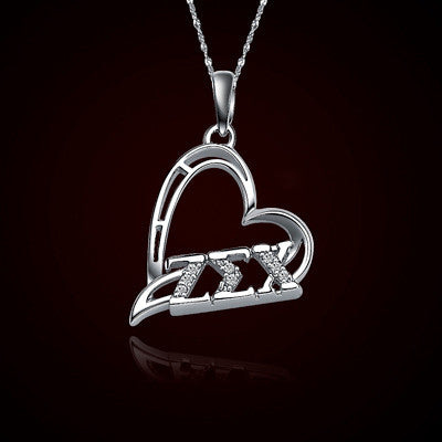 Zeta Sigma Chi Sorority Heart Charm - GSTC-HeartCharm