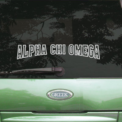 Alpha Chi Omega Stadium Sticker Greek Accessories Something Greek