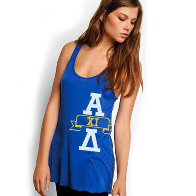 Alpha Xi Delta Printed Flowy Bella Tank - Bella B8800 - CAD