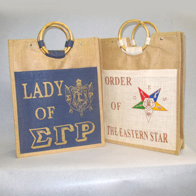 Sorority Pocket Jute Shopping Bag - SP-66P