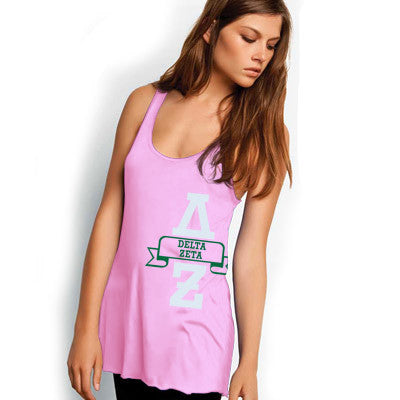 Delta Zeta Printed Flowy Bella Tank - Bella B8800 - CAD