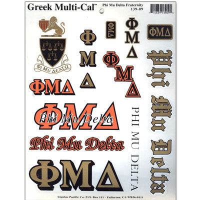 Phi Mu Delta Multi-Cal Stickers - Greek Merchandise – Something Greek