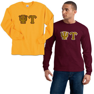 Psi Upsilon Long-Sleeve Shirt, 2-Pack Bundle Deal - Gildan 2400 - TWILL