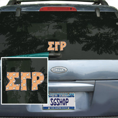 Sigma Gamma Rho Mascot Car Sticker