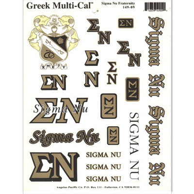 Sigma Nu Multi-Cal Stickers