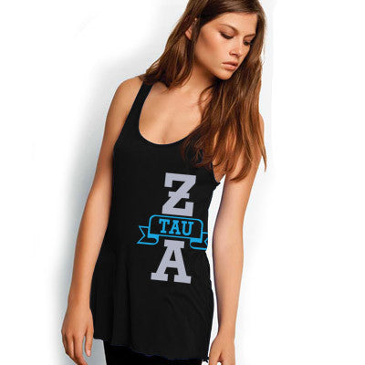 Zeta Tau Alpha Printed Flowy Bella Tank - Bella B8800 - CAD